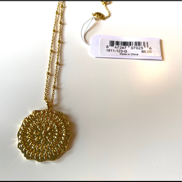 NWT Gorjana Mosaic Coin Pendant Necklace - Picture 5 of 5